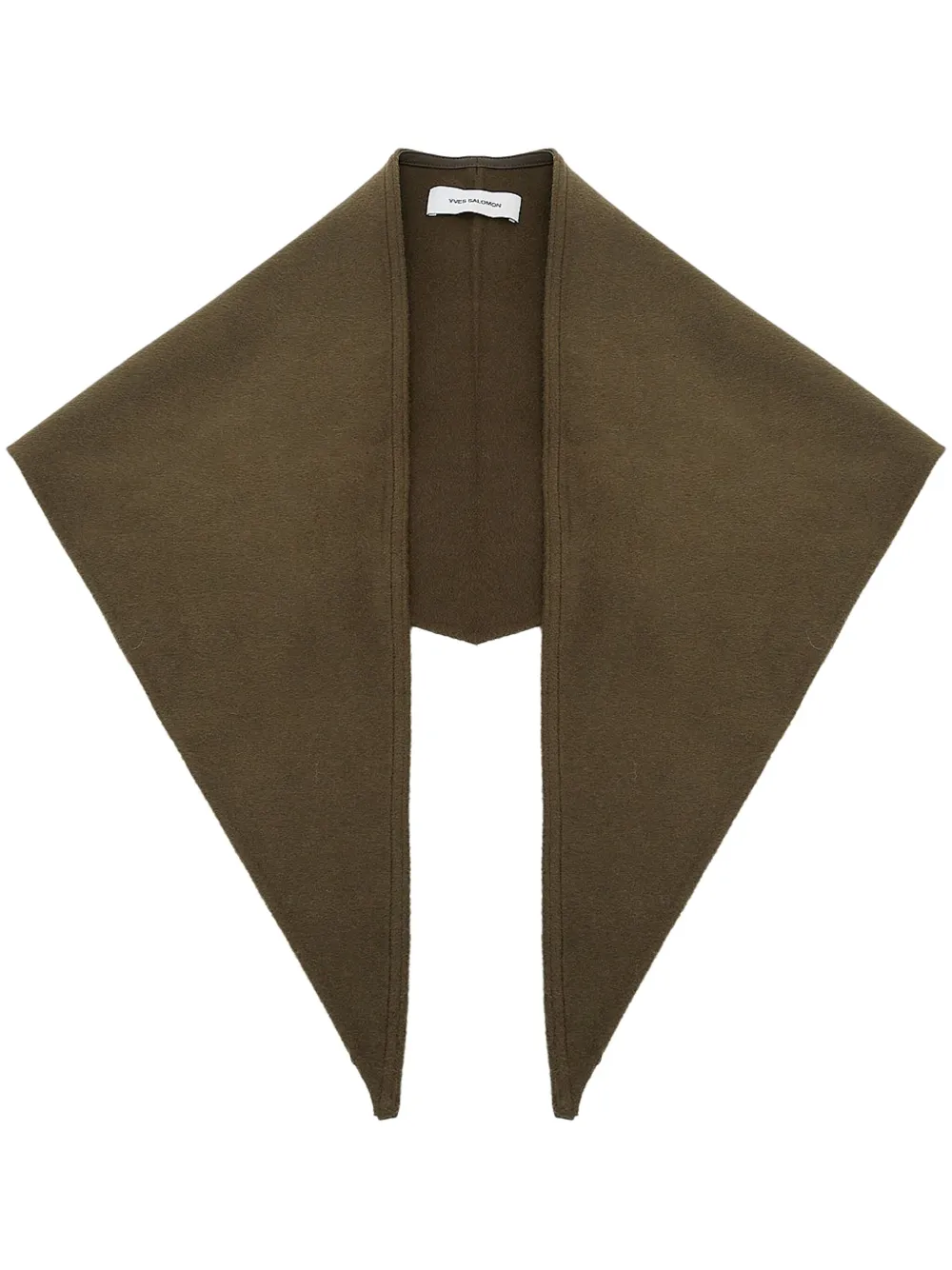 Yves Salomon triangle scarf - Green