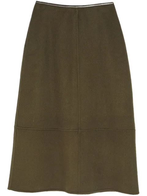 Yves Salomon falda midi con doble cara