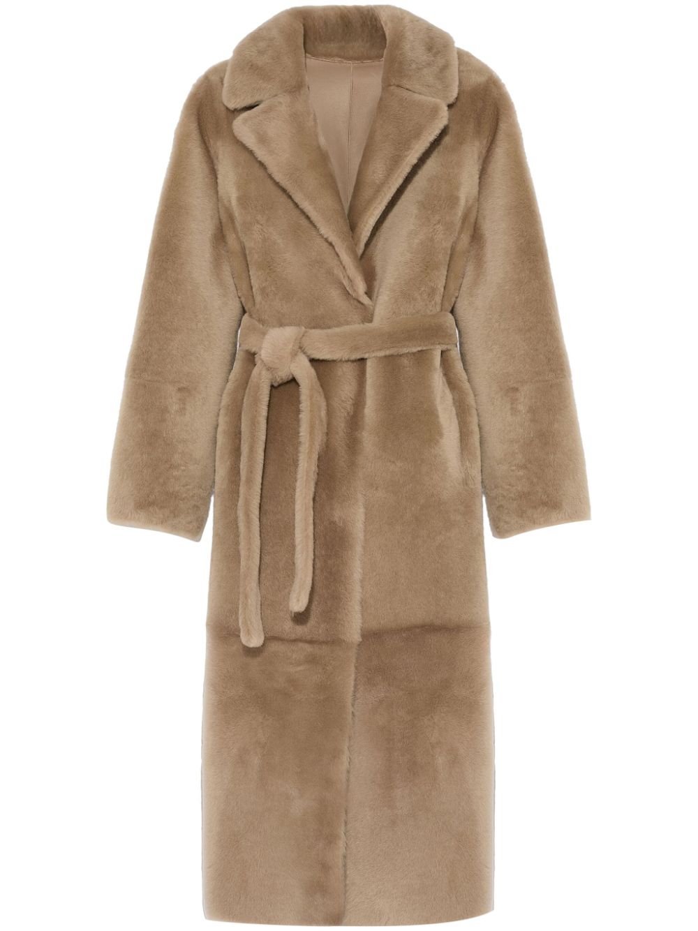 Yves Salomon Lammy coat Bruin