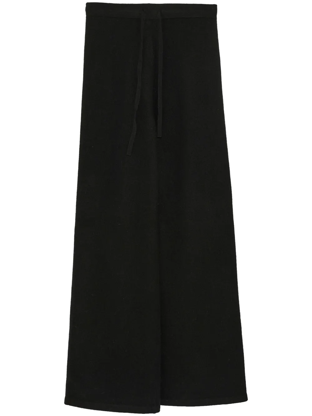 Yves Salomon knitted wide-leg trousers – Black