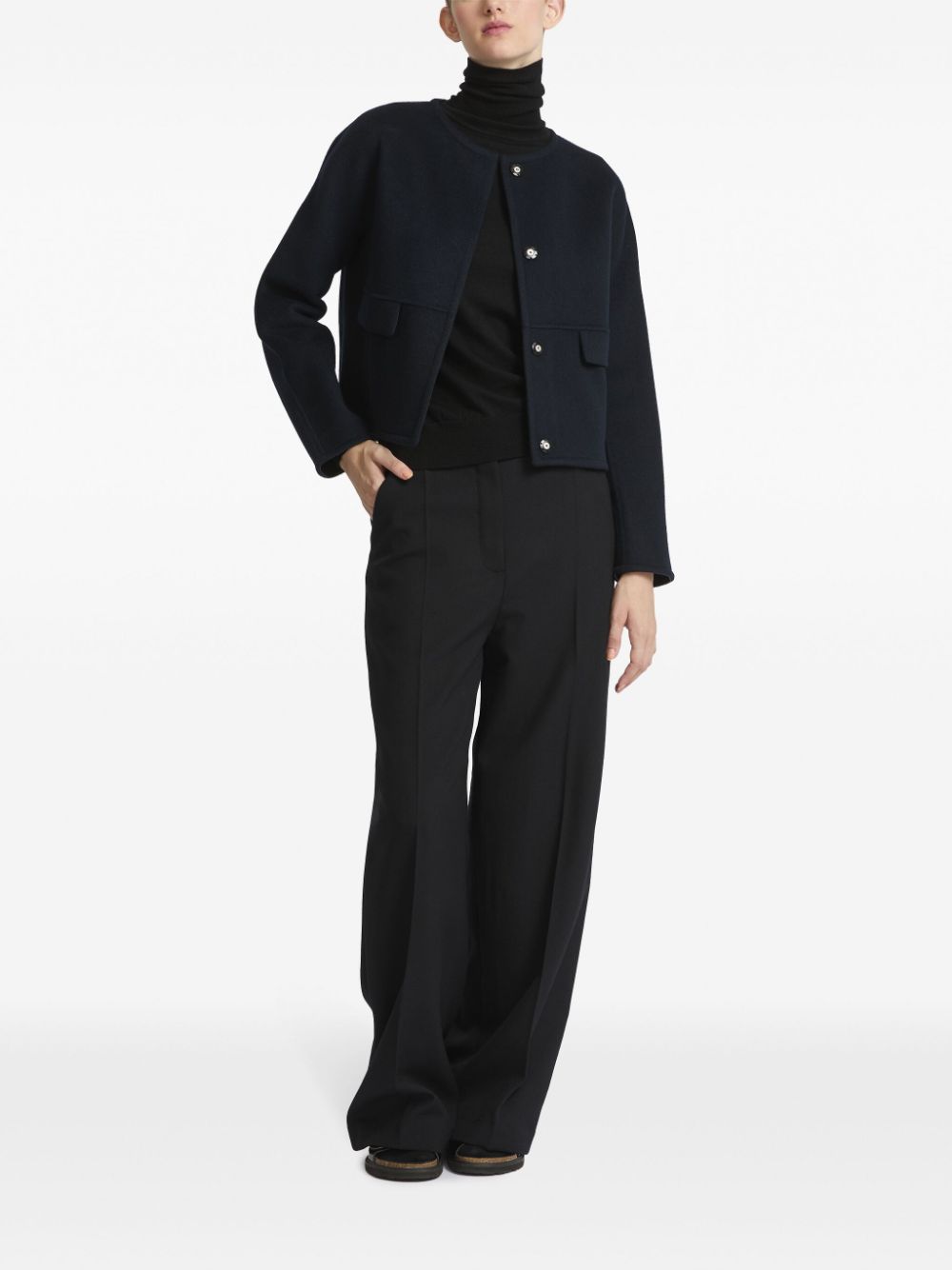 Shop Yves Salomon Cashmere Jacket In Blau