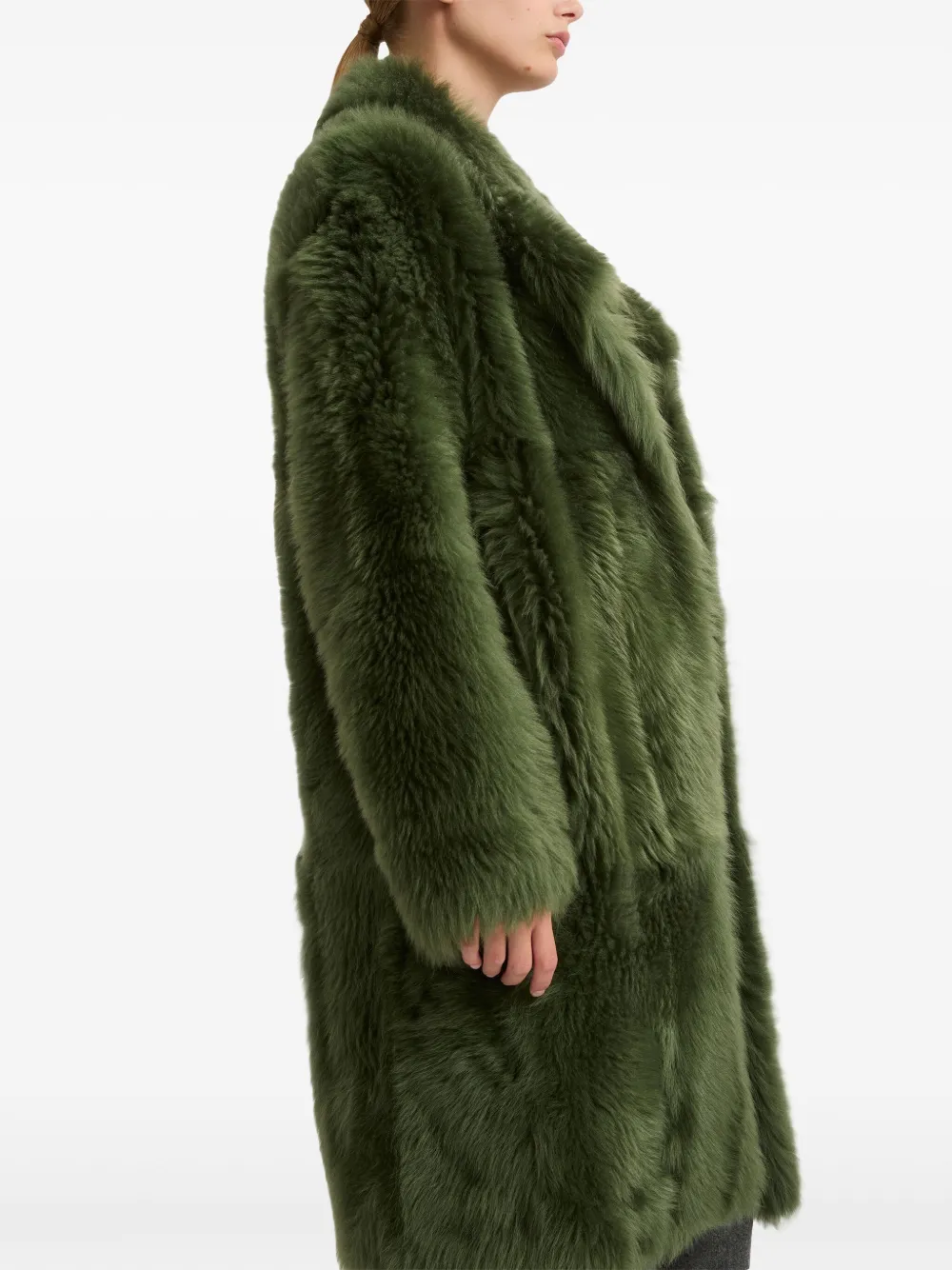 Yves Salomon Jas met ceintuur Groen