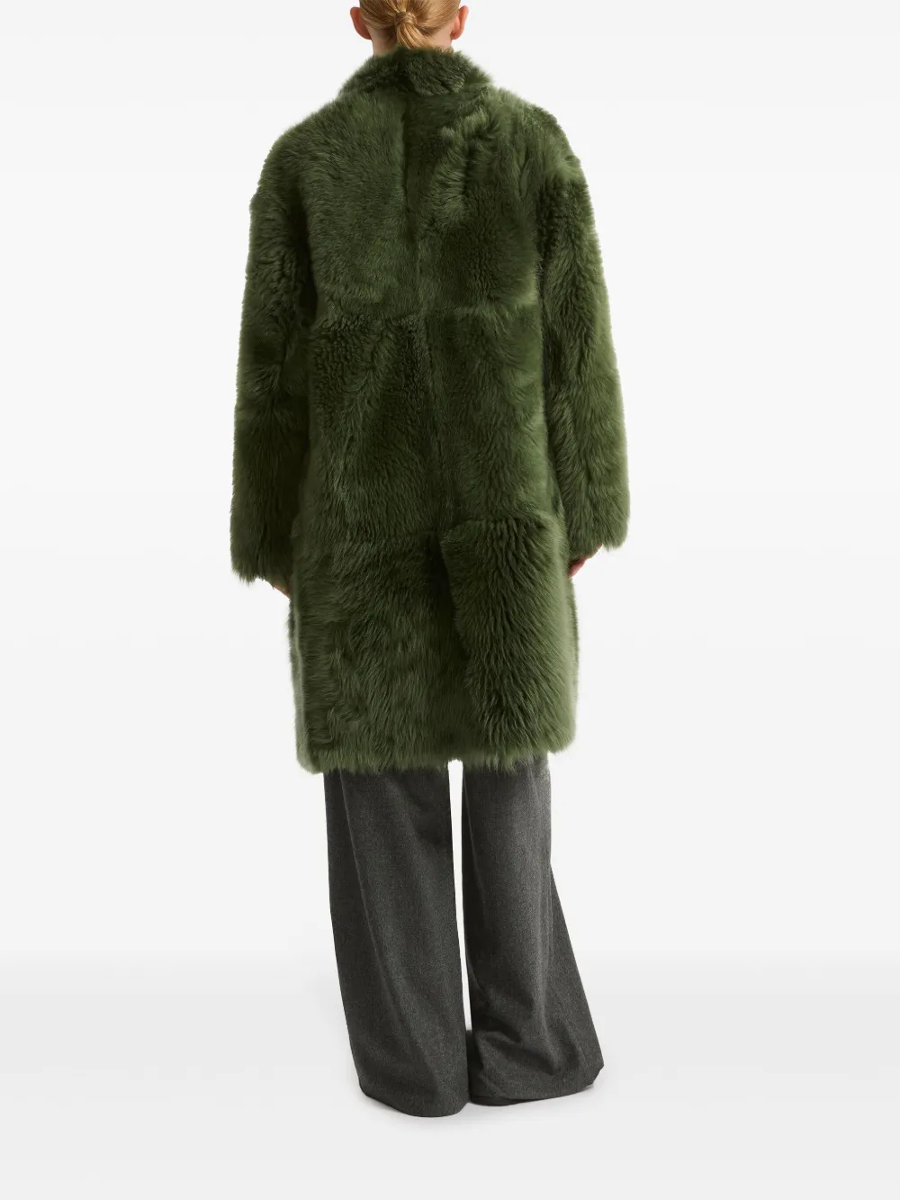 Yves Salomon Jas met ceintuur Groen