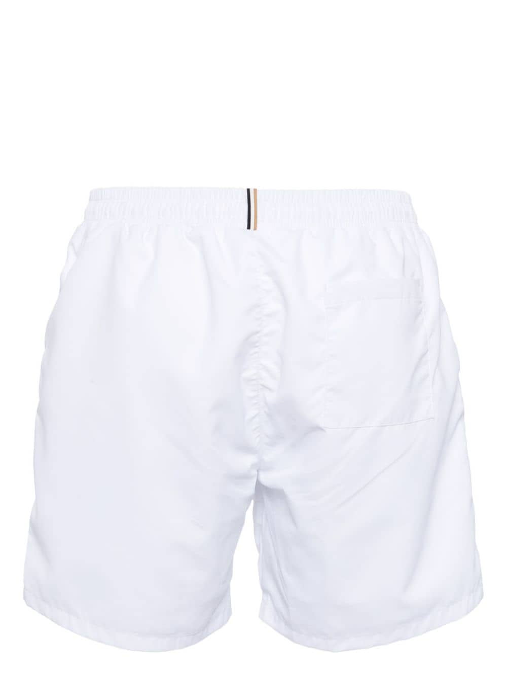 Shop Hugo Boss Pace Swim Shorts In 白色