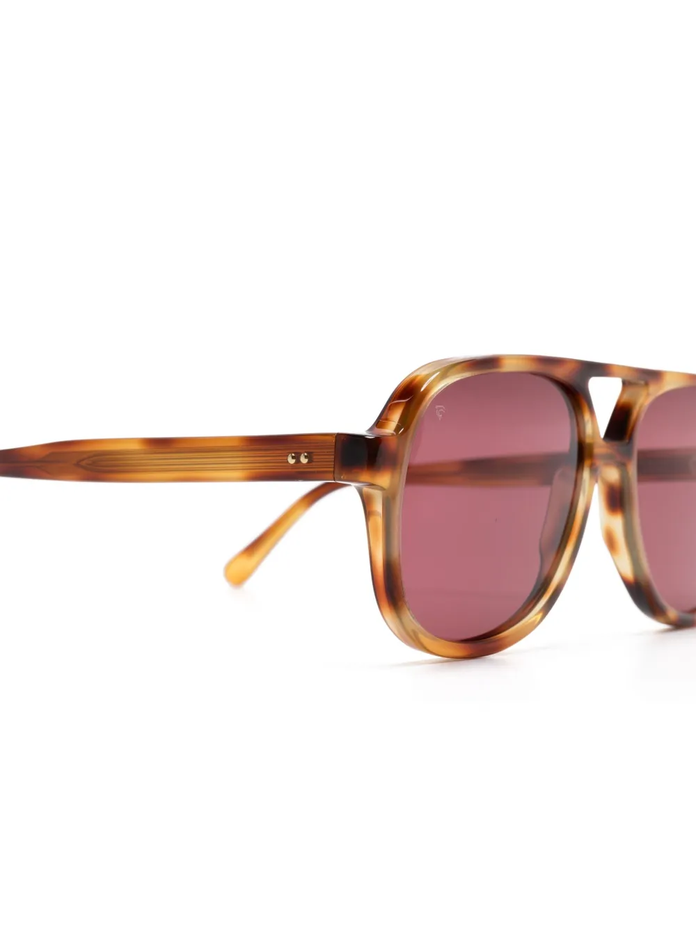 Sestini Eyewear Unidici zonnebril met piloten montuur Bruin