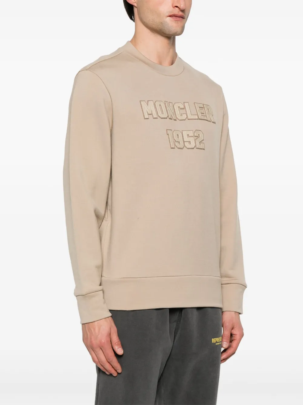 Moncler Sweater met logopatch Beige