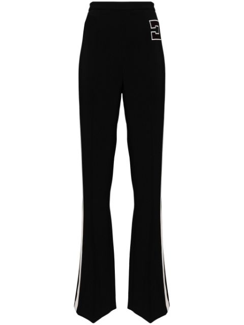 Elisabetta Franchi logo-embroidered flared track pants