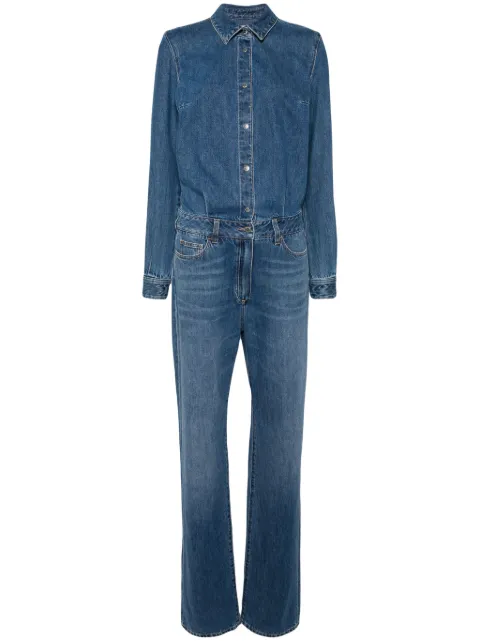 Elisabetta Franchi long-sleeve denim jumpsuit