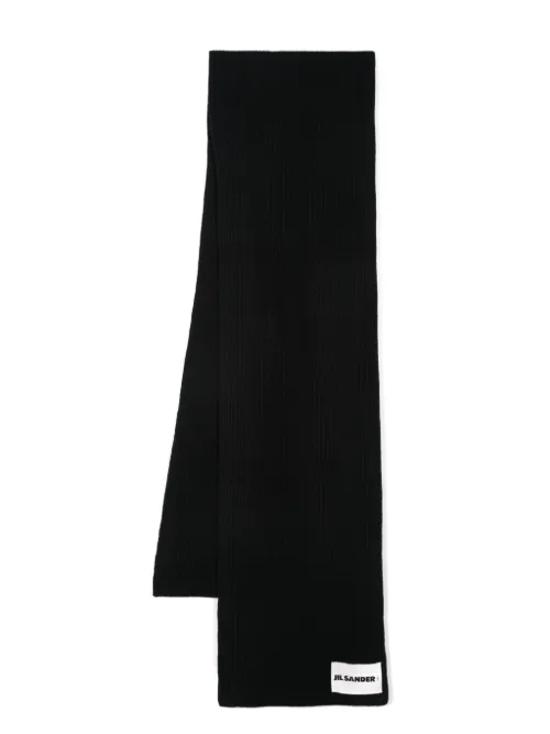 Écharpe en laine à logo appliqué - Jil Sander - Modalova