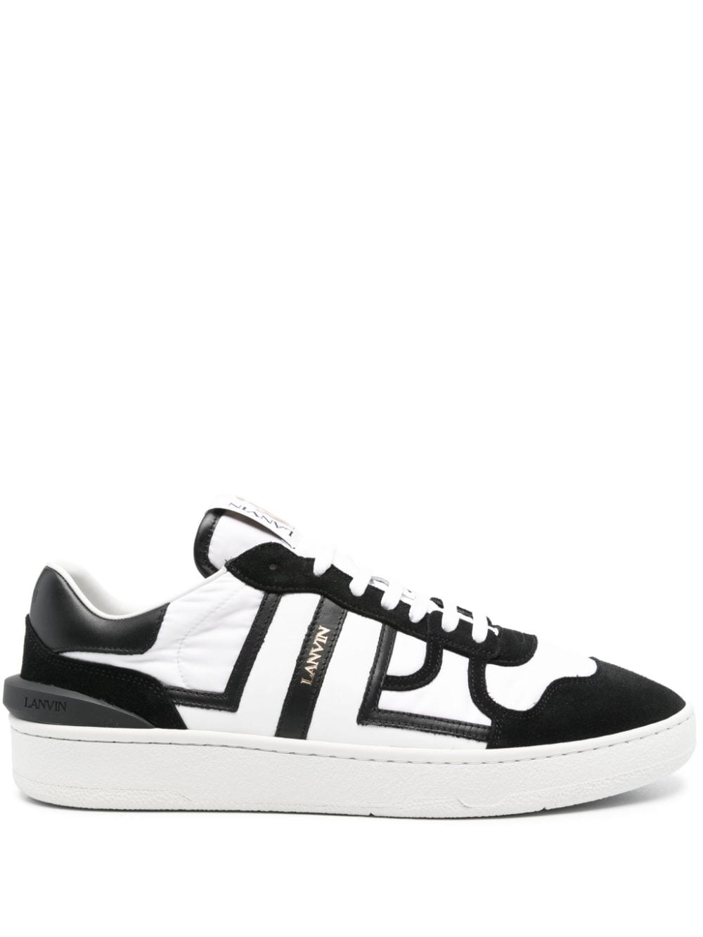 Lanvin panelled lace-up sneakers Black