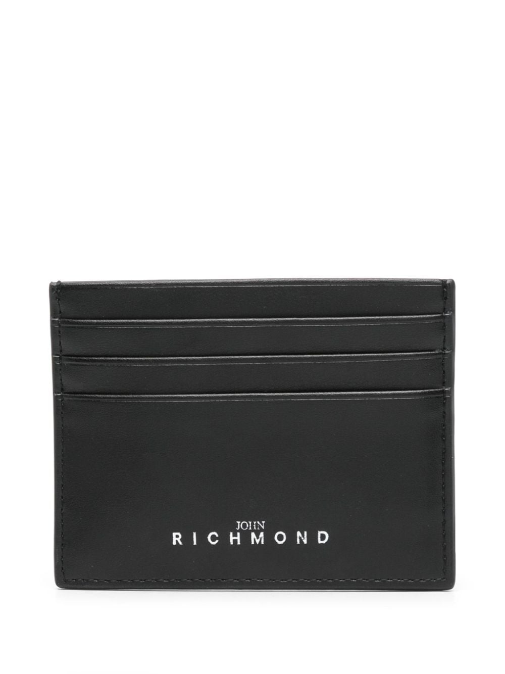 John Richmond leather card holder - Zwart