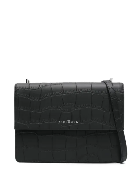 John Richmond crocodile-embossed shoulder bag
