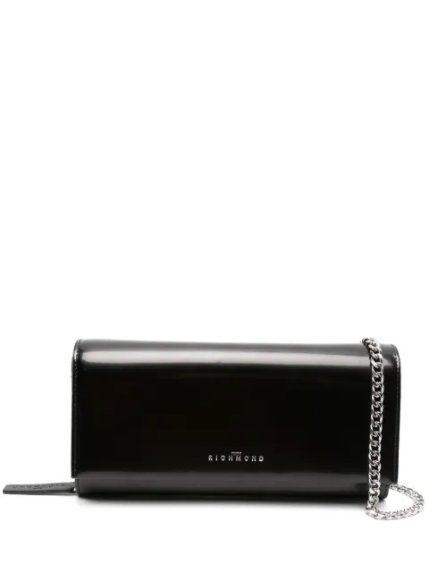John Richmond logo-print clutch bag