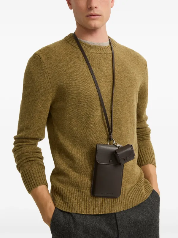 Yves Salomon Leather Phone Pouch | Brown | FARFETCH