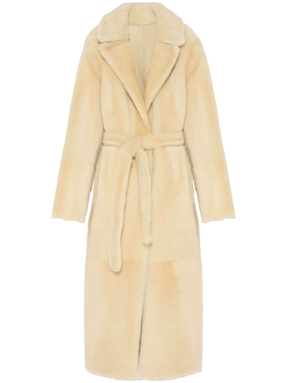 Yves Salomon Omkeerbare lammy coat Beige