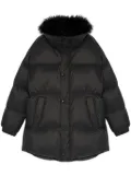 Yves Salomon padded-design coat - Black