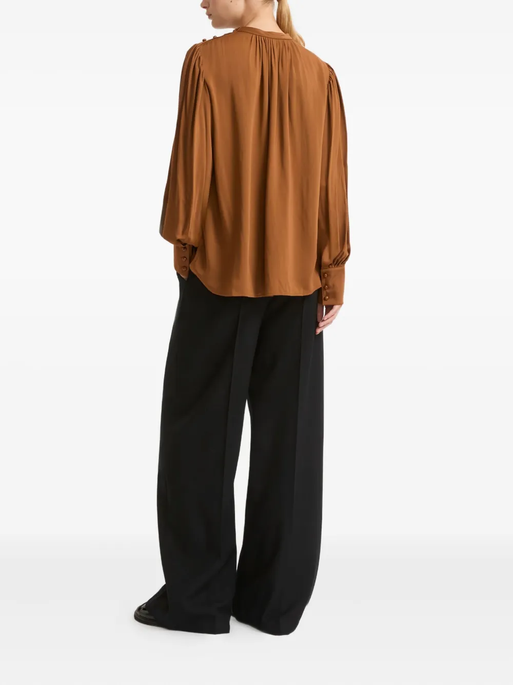 Yves Salomon Blouse verfraaid met knopen Bruin