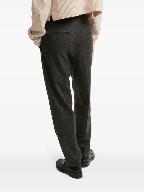 softshell fabric fitted trousers - black - Yves Salomon