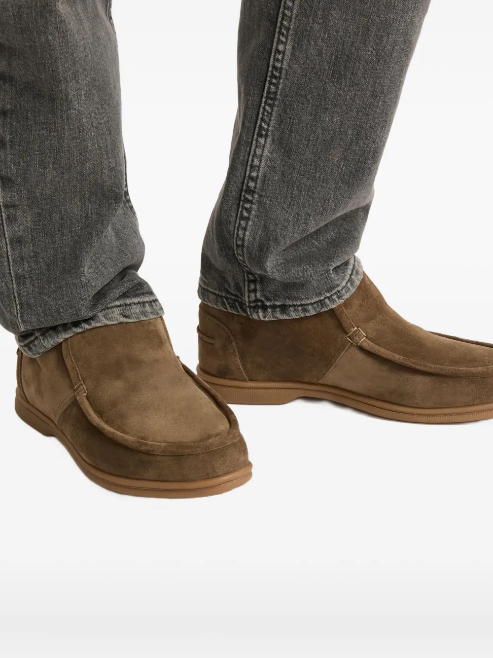 Yves Salomon Merinillo Leather Boots In Brown