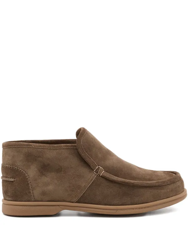 Yves Salomon Merinillo Leather Boots in Brown