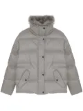 Yves Salomon faux-fur trimmed puffer jacket - Grey