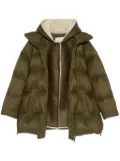 Yves Salomon padded-design coat - Green