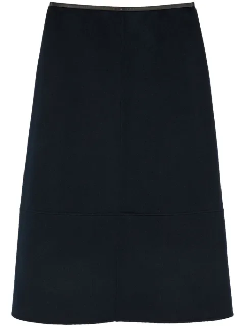 Yves Salomon falda midi con doble cara