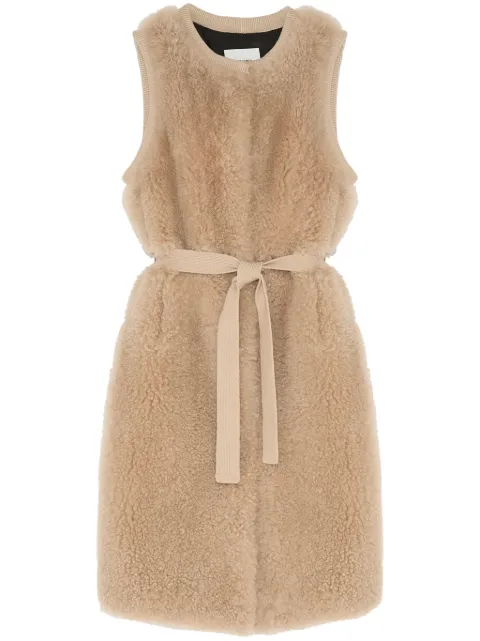 Yves Salomon belted shearling gilet