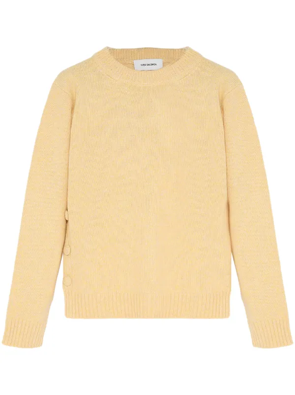 Yves Salomon Knitted Jumper in Yellow