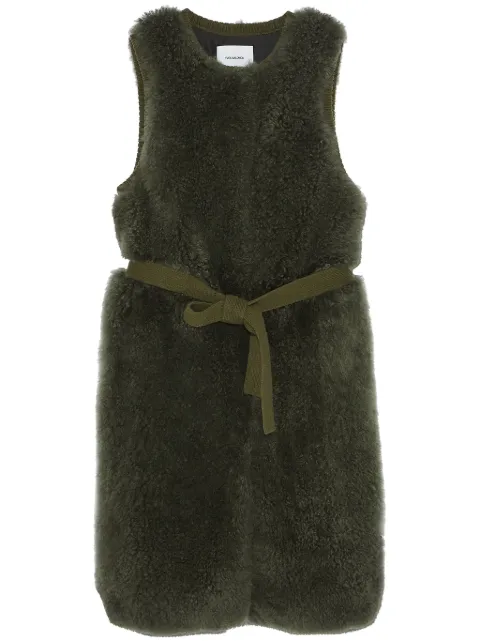 Yves Salomon belted shearling gilet