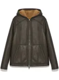 Yves Salomon shearling leather jacket - Brown