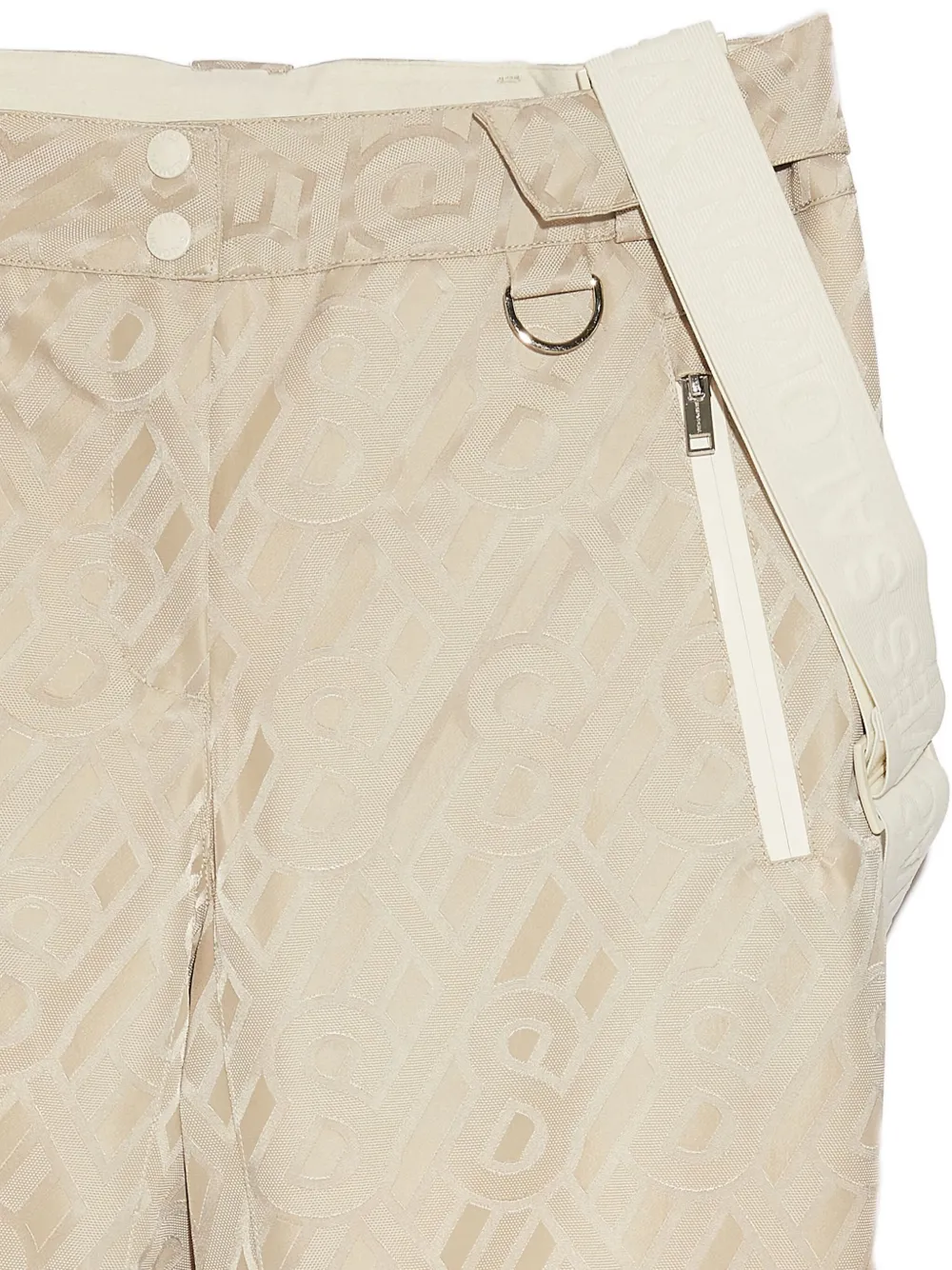Yves Salomon Monogram-pattern Snow Trousers In Neutral