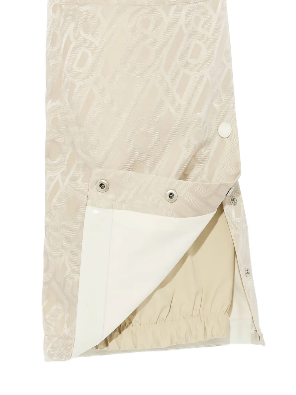 Yves Salomon Skibroek met monogram-patroon Beige