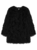 Yves Salomon feather jacket - Black