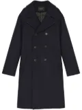 Yves Salomon double-breasted coat - Blue