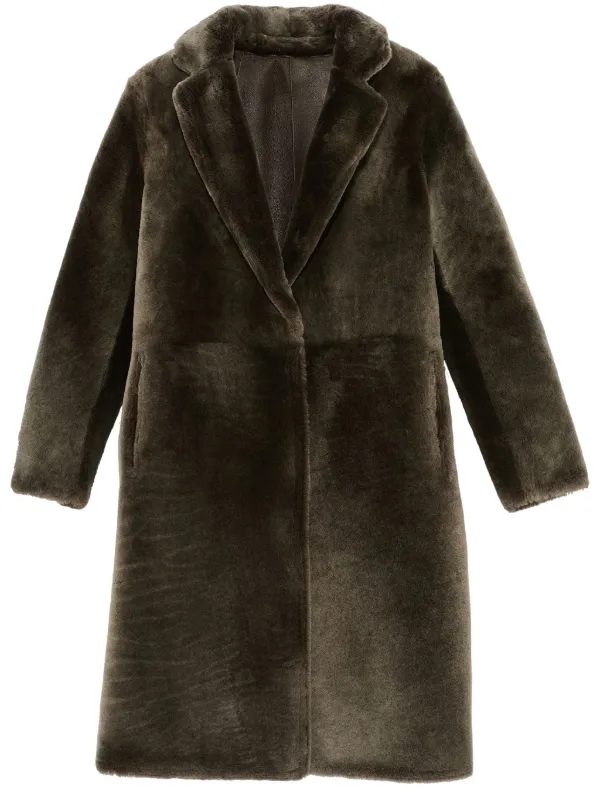 Yves Salomon Shearling Coat | Grey | FARFETCH