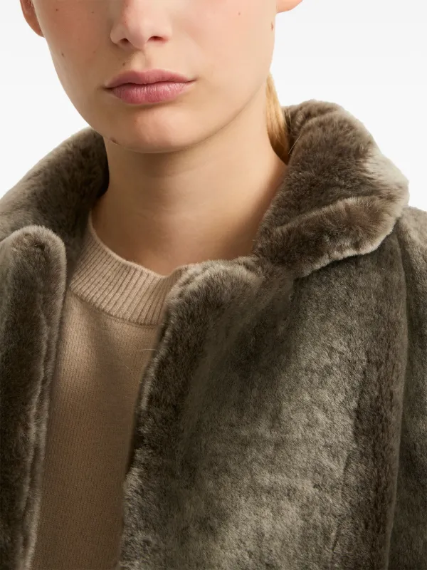 Yves Salomon Shearling Coat | Grey | FARFETCH