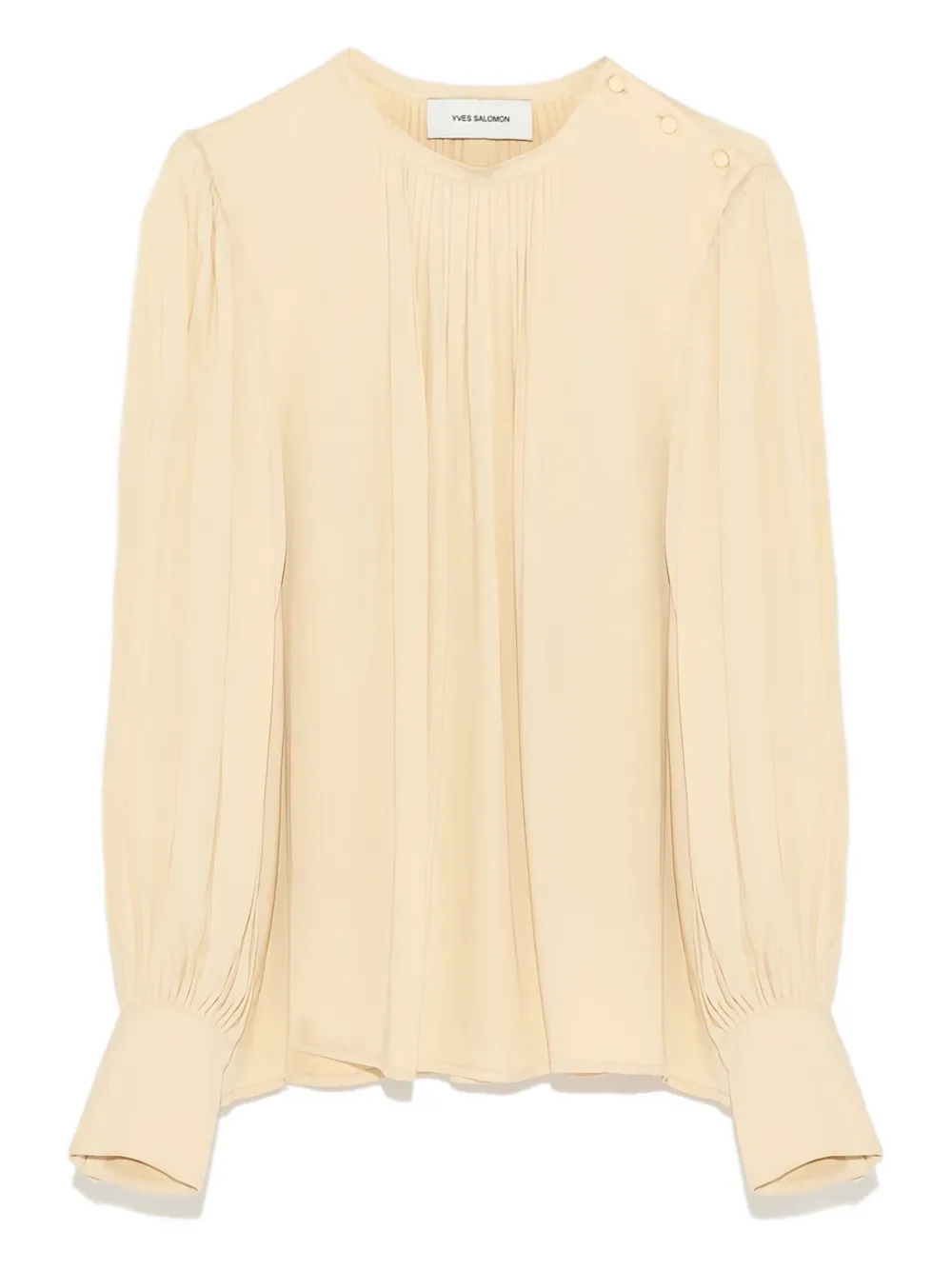 Yves Salomon Button-embellishment Blouse In Yellow