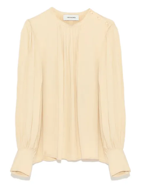 Yves Salomon button-embellishment blouse
