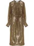 Yves Salomon long sleeve dress - Gold