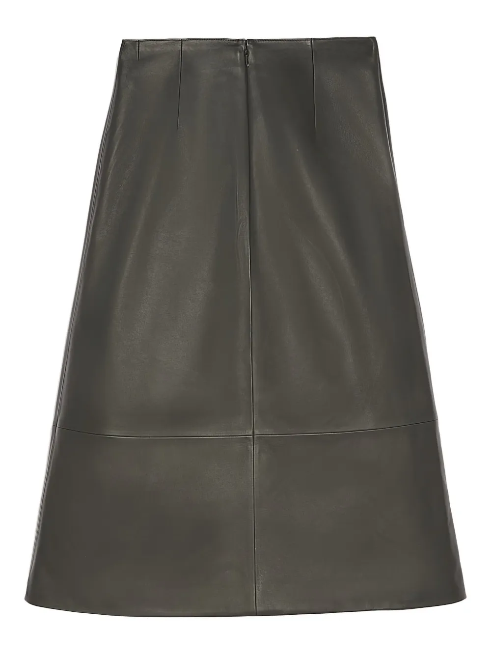 Yves Salomon leather midi skirt - Grijs