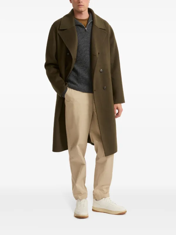 【送料&関税込】Ferragamo Olive Green Wool Blend Coat Ferragamo Olive Green Wool Blend Jacket | italist