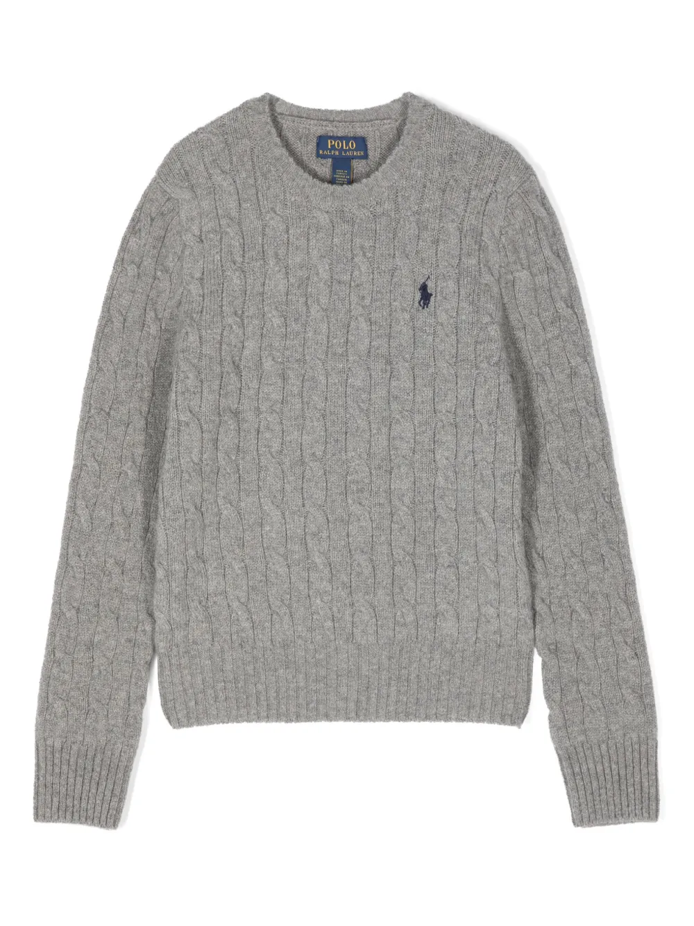 Polo Ralph Lauren Kids' Polo Pony-motif Knitted Sweater In Grey