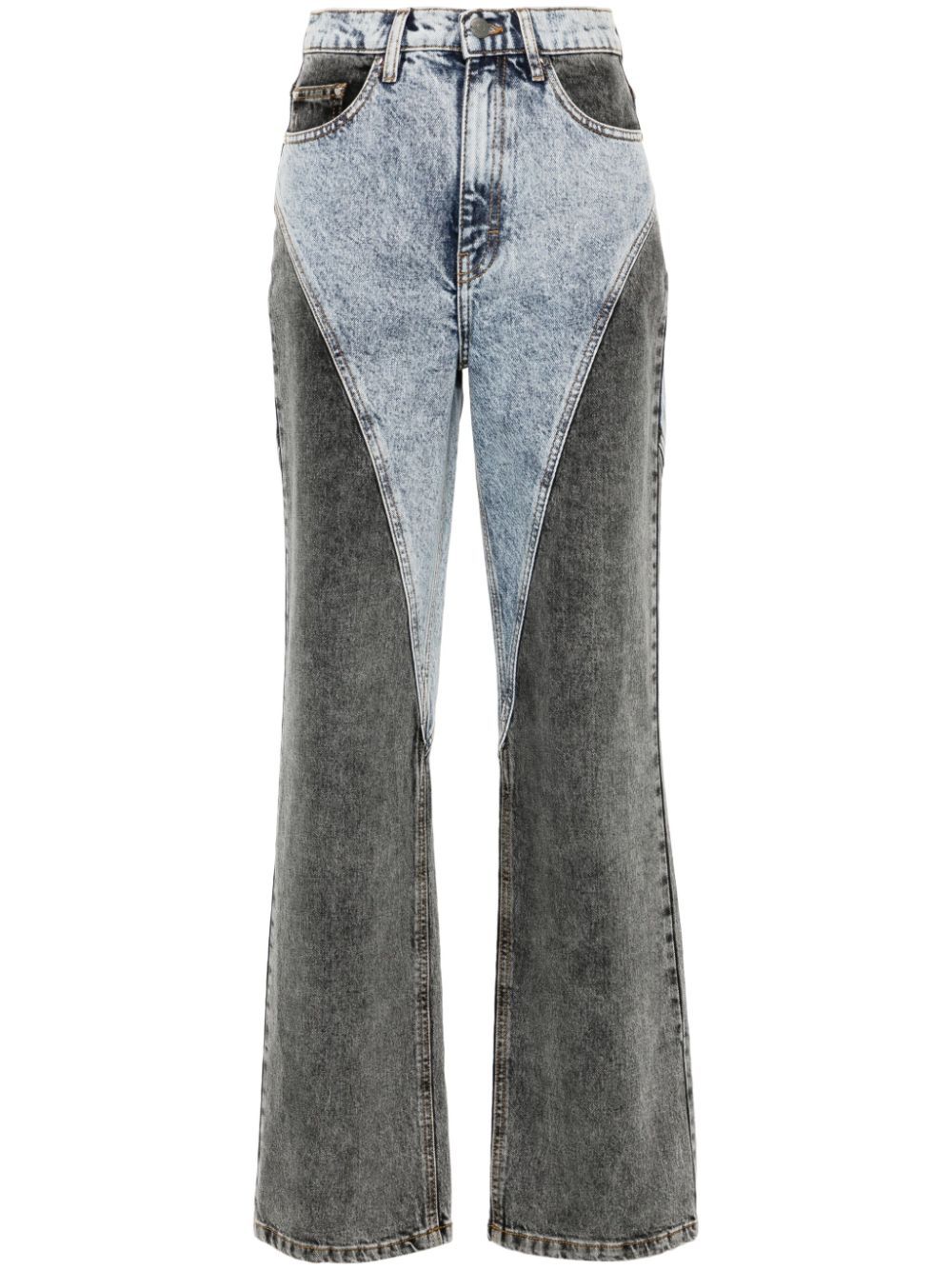 Shop Rotate Birger Christensen Patchwork Jeans In Blue