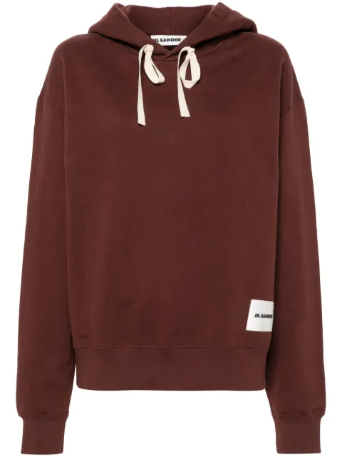 Jil Sander Hoodie mit Logo-Applikation