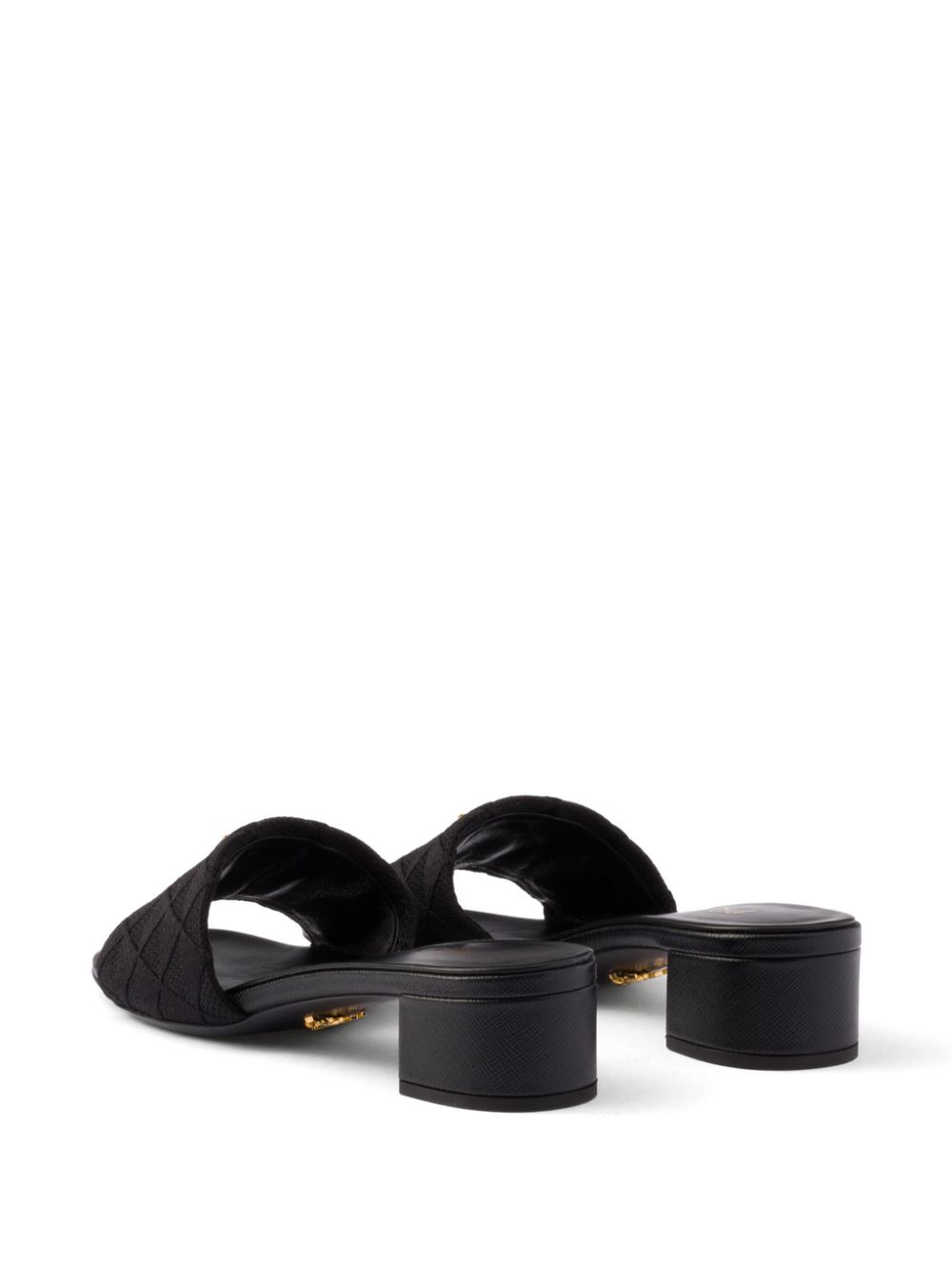 Prada embroidered sandals Black