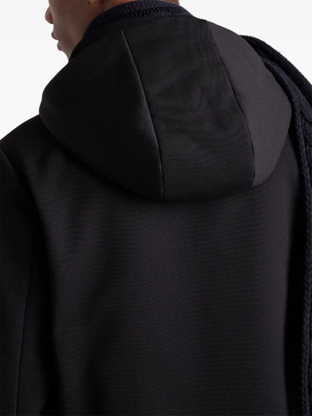 Prada logo-appliqué Hooded Jacket | Black | FARFETCH
