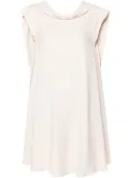 STYLAND pointed-collar mini dress - Neutrals