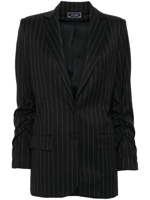 STYLAND blazer con rayas diplomáticas estampadas