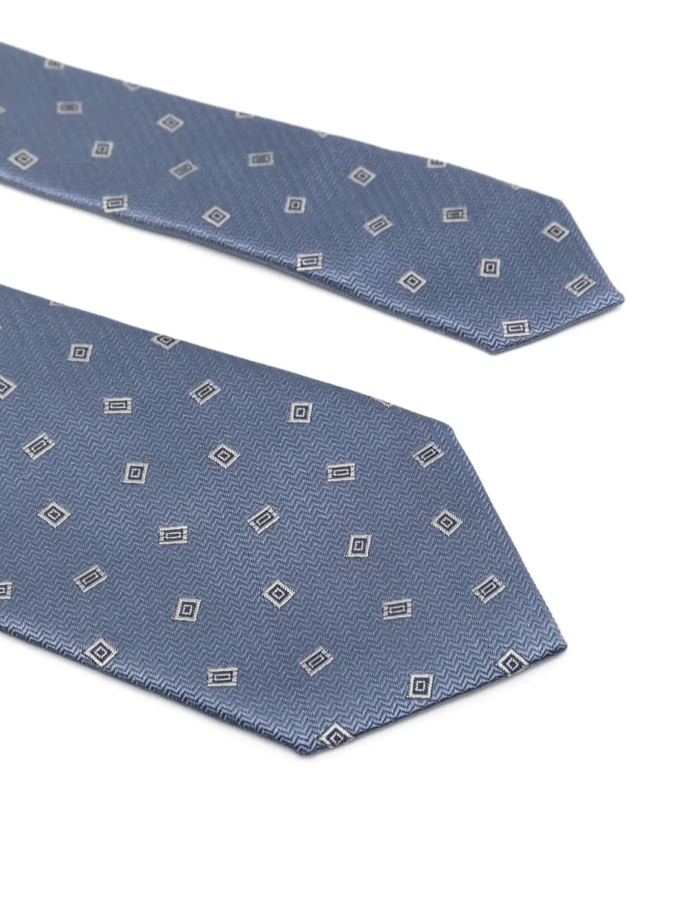 Brioni Stropdas met jacquard-patroon - Blauw